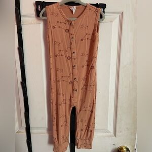 Kate Quinn bamboo Leo jumpsuit/ overall 18-24M
